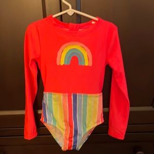 Girls sleeved swim suit